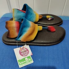 NWT Sanuk Yoga Sling Multicolor Sandals SWS10535 Yoga Mat - Size 6