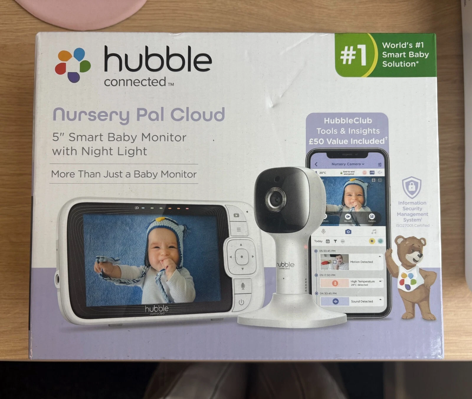 Hubble Connected Nursery PAL Cloud 5" Smart Baby Monitor with Night Light