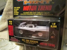 1957 FORD RANCHERO   Racing Champions mint edition # 133  1:55   BLACK & WHITE