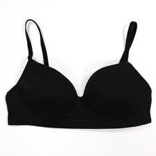 Soma Enbliss Wireless Bra Size 38B Solid Black Padded Molded Cups Wirefree EUC