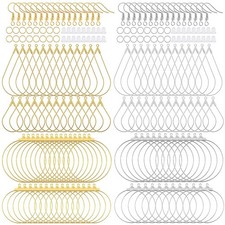 200PCS Earring Making Kit - Beading Hoop Finding, Open Hoops Bulk Wire for DI...