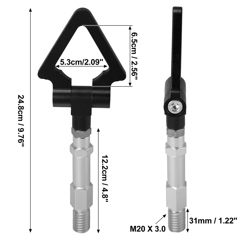 Pack de 1 tornillo gancho remolque parachoques delantero trasero forma triángulo para Audi A5 S5 RS5 A4 Foto 3 de 4