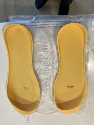 Mahabis 1 Yellow Pair Sole Slippers Removable Bottom Soles Size 37/7 - Bild 2 von 4