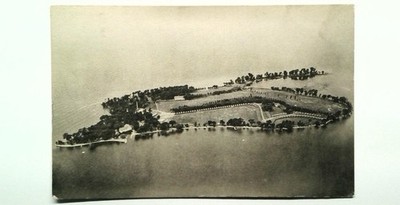 Vintage Aerial View Postcard of Association Island, Henderson Harbor NY