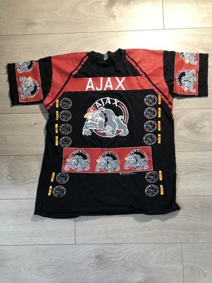 Ajax Amsterdam T-Shirt Football Soccer AFC All Print Cup Men 90s. Sz. XL