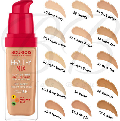 Neu BOURJOIS Healthy Vitamin Mix Anti-Fatigue Radiant Foundation 30ml no59 AMBER