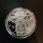 2018 Indian Brave Proof Silver Round American Western Skulls