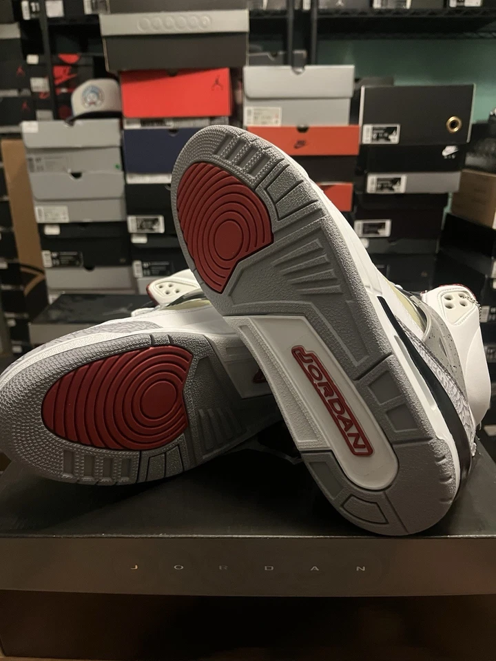 Size 11.5 - Air Jordan Spizike Cement Grey NIB Rare New Spiz’Ike White Cement - Image 3 of 4