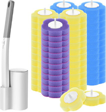 Disposable Toilet Brush Cleaning System with 60pcs Refills Pads Replacement Head