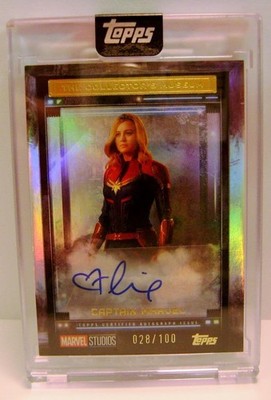 BRIE LARSON CAPTAIN MARVEL #28 /100 AUTO TOPPS MARVEL STUDIOS THE COLLECTOR 2025