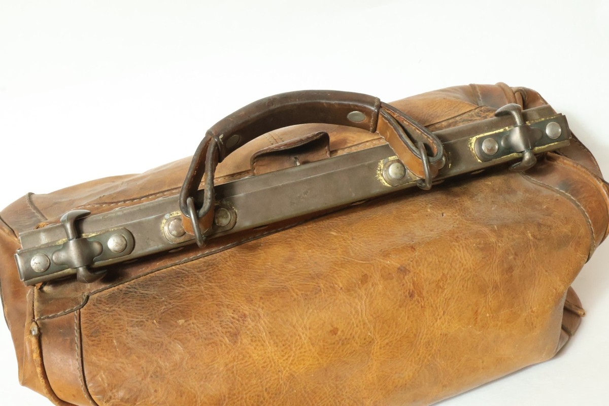 Arztkoffer Hebammentasche Leder Gebraucht Antike Arzttasche