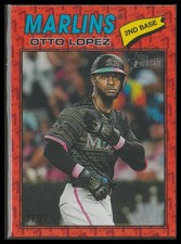 2026 Topps Heritage #345 Otto Lopez Color of the Year (Heritage Orange) #/77