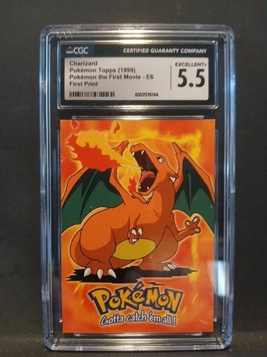 Topps Charizard Pokemon The First Movie  CGC 5.5 EXELLENT+ FIRST PRINT
