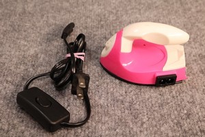 Mini Iron For Crafting, Sewing, Clothes 2.51” X 4” Compact Pink Ceramic Plate
