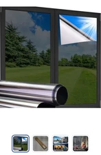 Coavas One Way Privacy Black Mirror Window Film See Out Not In Heat Uv Blocking