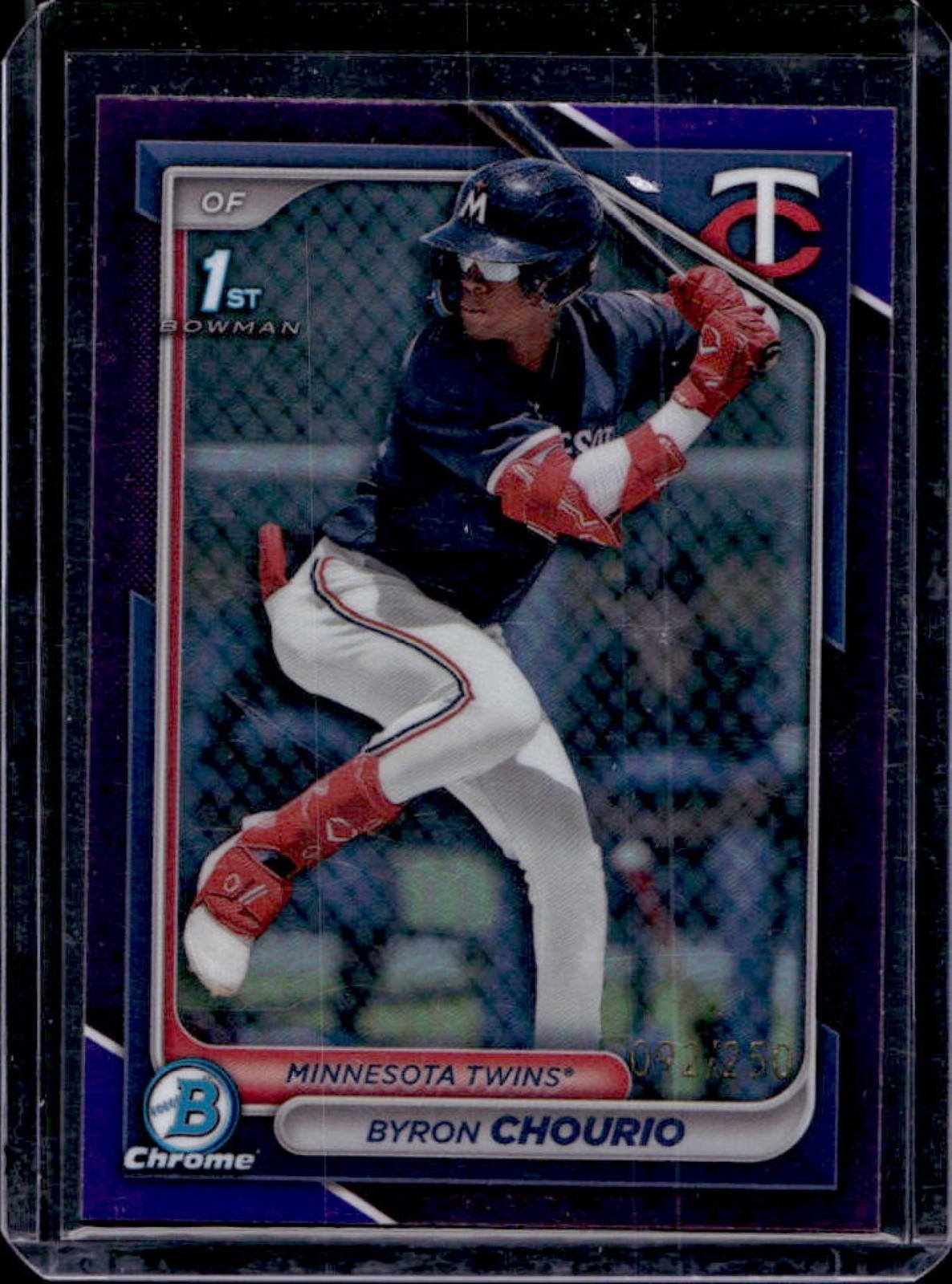 2024 Bowman Byron Chourio Chrome Purple Refractor 1st Prospect #92/250 Twins