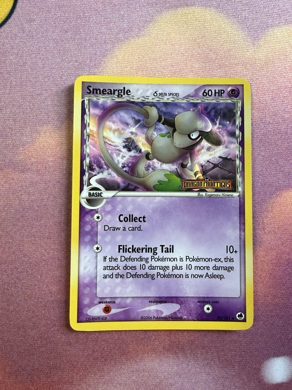 Smeargle 39/101 2006 EX Dragon Frontiers Pokemon Card TCG Reverse Holo - NM
