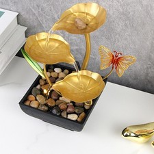 Tischbrunnen USB Wasserfallbrunnen für Feng Shui Dekoration Handwerk