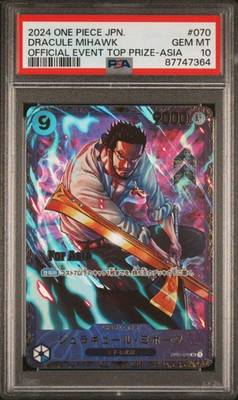 PSA 10 One Piece 2024 Dracule Mihawk OP01-070 Official Event Top