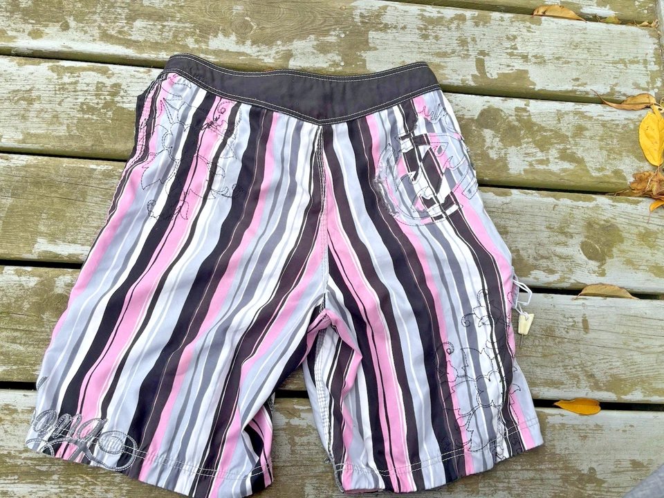 Billabong Hombres 33 Traje de Baño Boardshorts Platino Rosa, Blanco y Negro Pantalones Cortos, GU Foto 4 de 4