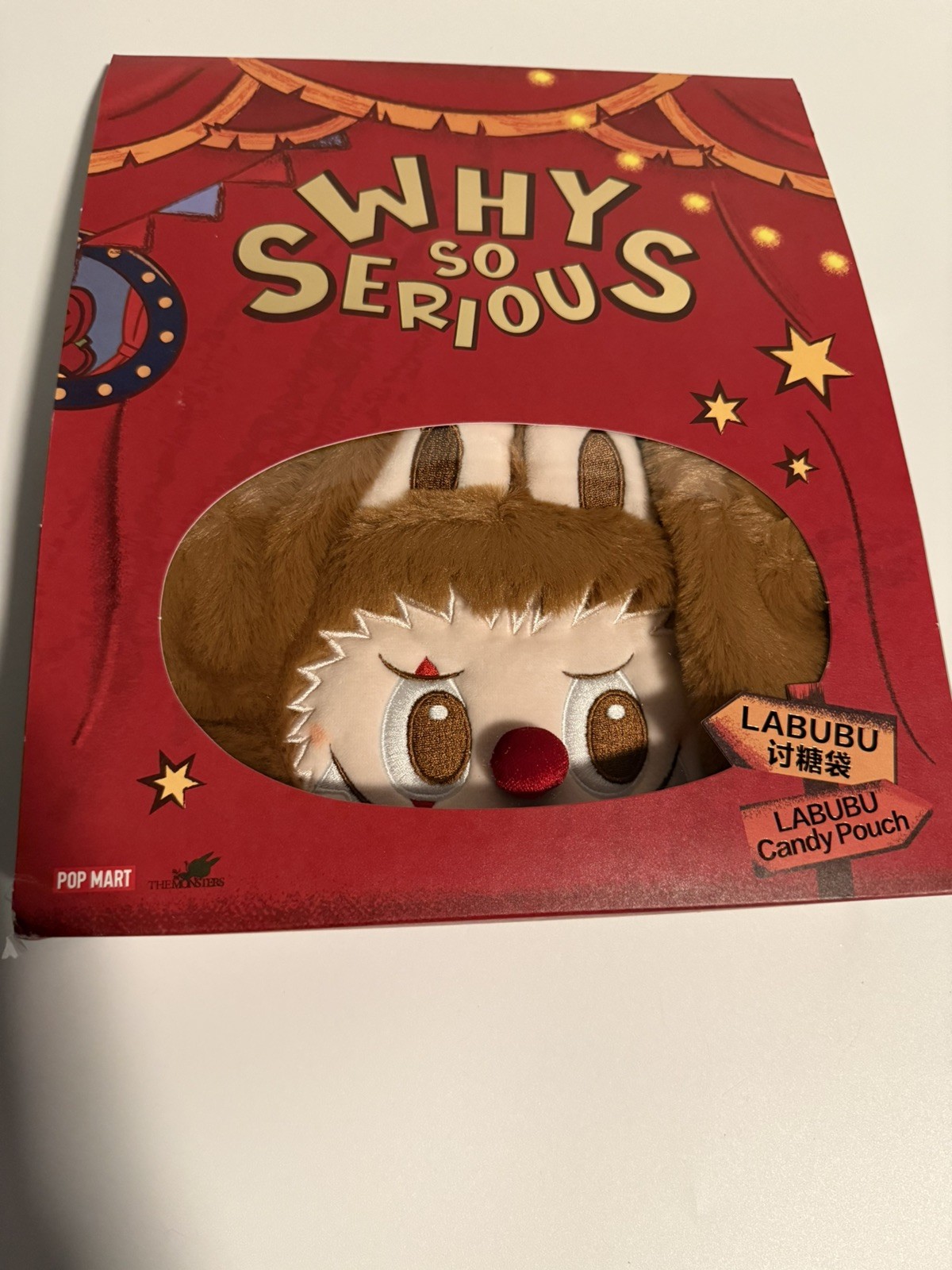Popmart WHY SO SERIOUS Series Labubu Candy Pouch New