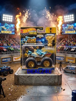 HOT WHEELS MONSTER TRUCK TROPHY CHAMPIONS EDITION GREAT BITE 1:64