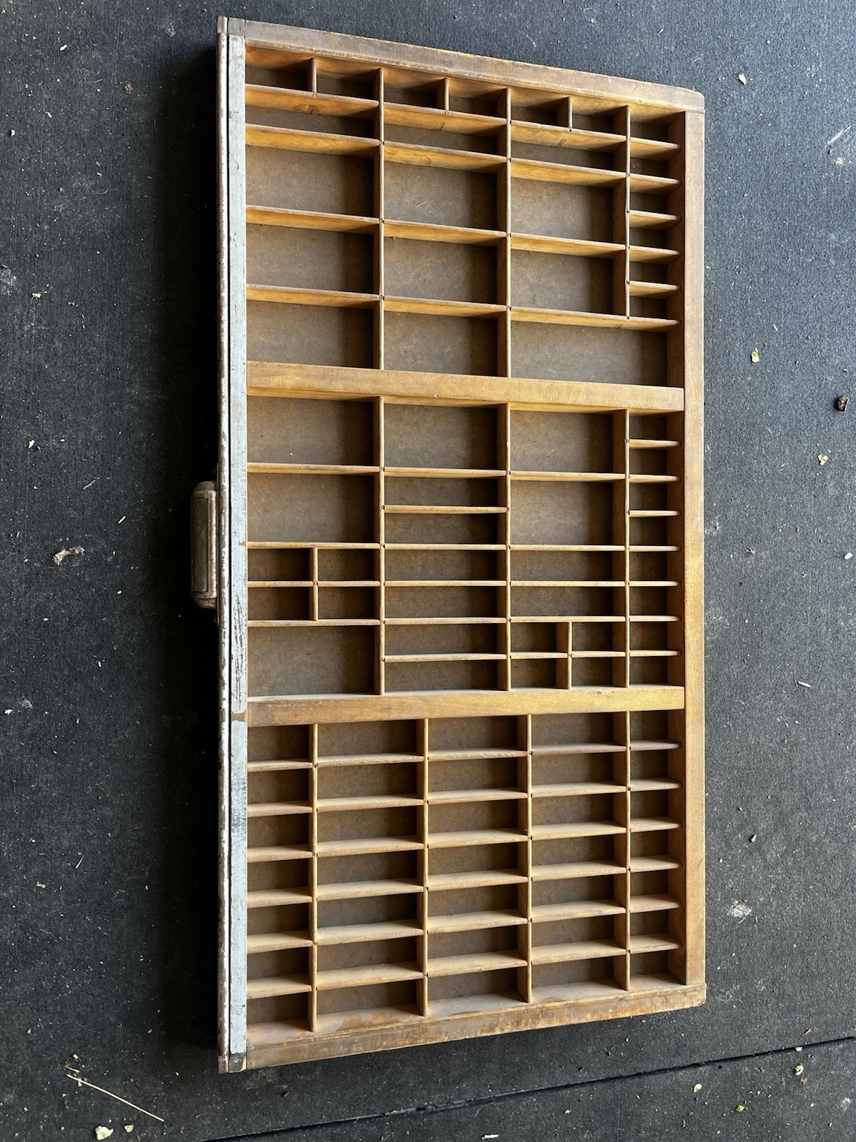 Antique Vtg Wooden Printers Tray Drawer Letterpress Shadow Box