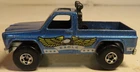 Vintage Mattel Hot Wheels 1977 Chevrolet Blue Gold Eagle PickUp Truck Black Tire