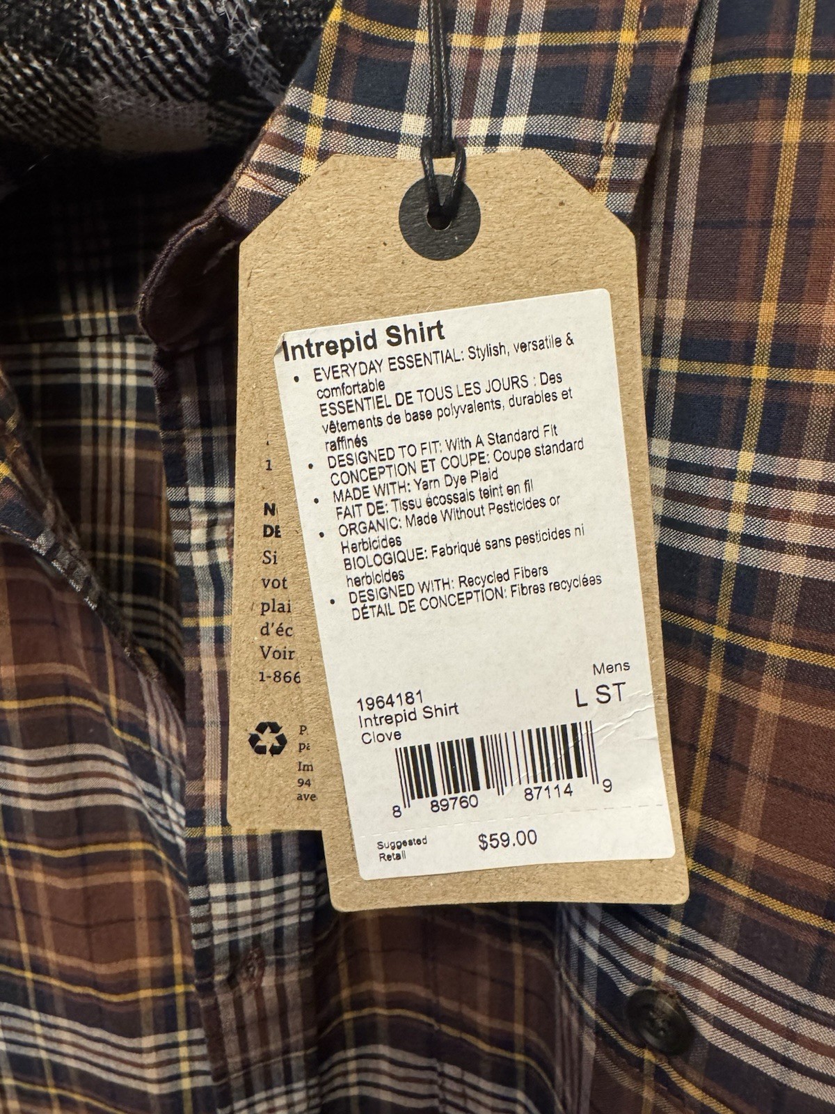 NWT PRANA BUTTON DOWN CASUAL BACKPACKING INTREPID SHIRT EVERYDAY ESSENTIAL SZ L thumbnail 3