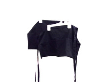 Lot of 2 Unisex Server's/Waiter Half Aprons 3 Pockets Ties Black