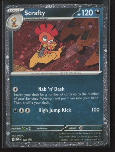 Scrafty (Cosmos Holo) 188 Promo Scarlet & Violet Black Star Promos