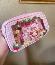 Strawberry Shortcake Pink Gingham Cosmetic Bag Set   BoxLunch Exclusive 3 Piece