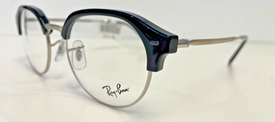 Gafas Ray-Ban RB7229 2000 pulidas NEGRAS sobre plata 53-20-145 - NUEVAS Foto 3 de 4