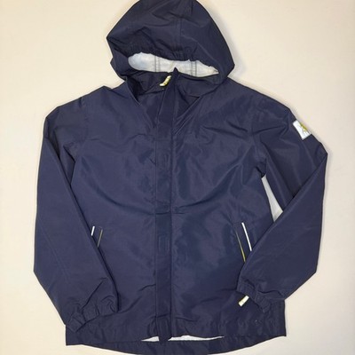 Mini Boden Navy Rain Jacket Frog Backpack Kids 9-10Y