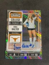 2025 Panini University of Texas NIL Emma Halter College Ticket AUTO FOIL /199