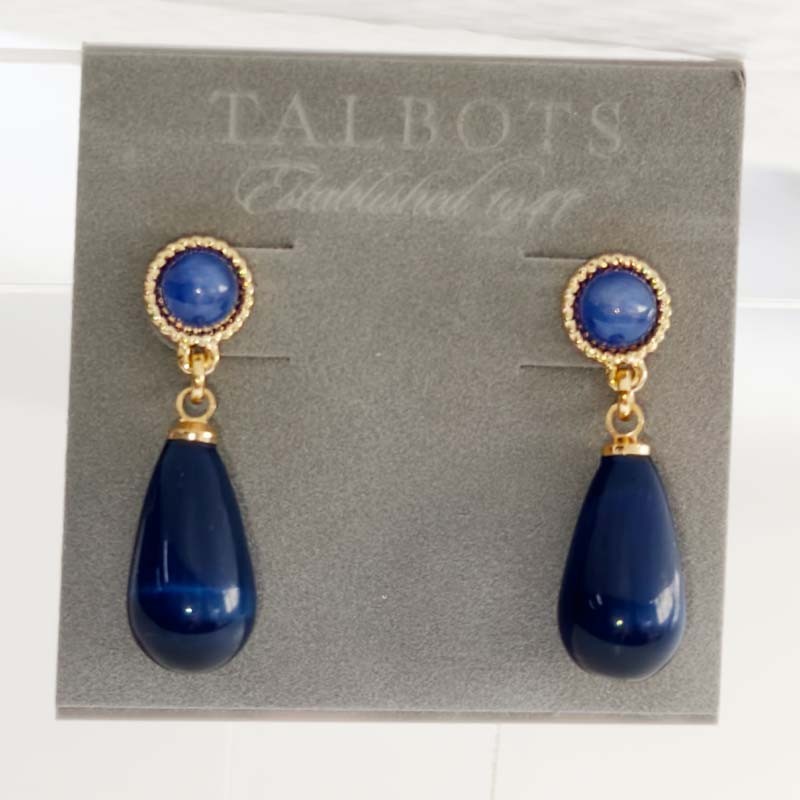 New Talbots Classic Teardrop Drop Earrings Chic Women Party Vaction Jewelry Gift View 3