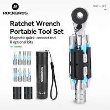 ROCKBROS Two-way Ratchet Wrench Portable Tool Set Magnetic Quick Release 8 Bits
