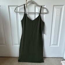 Wild Fable Womens Dark Green Spaghetti Strap Dress Sz M