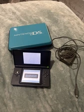 Nintendo DS Lite Handheld System Blue/Black with Charger And Hard Case No Stylus
