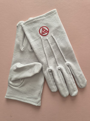 Freimaurer Royal Arch bestickte Freimaurer Baumwollhandschuhe