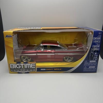 1959 Chevy Impala Candy Red Bigtime Kustoms Jada Toys 1/24 Scale Diecast Car NEW