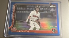 2025 Topps Pro Debut #PDC-86 Rikuu Nishida Chrome Blue Refractor RC #003/150