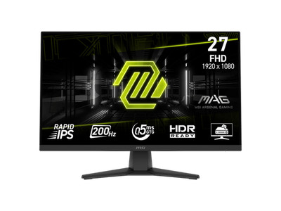 MSI 27'' 200 Hz Rapid IPS FHD Gaming Monitor FreeSync (AMD Adaptive Sync) MAG 272