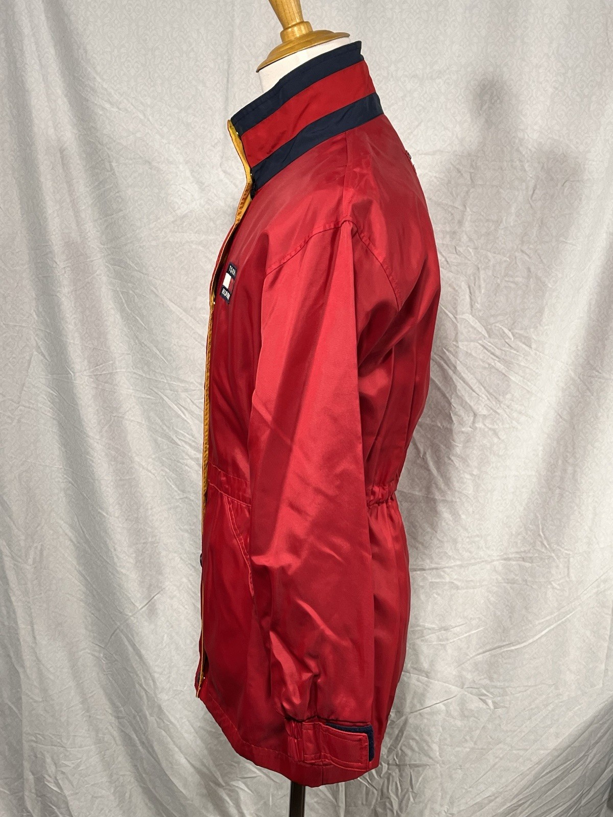 Vintage Tommy Hilfiger Red Jacket Womens Small Colorblock Lined 90s thumbnail 7