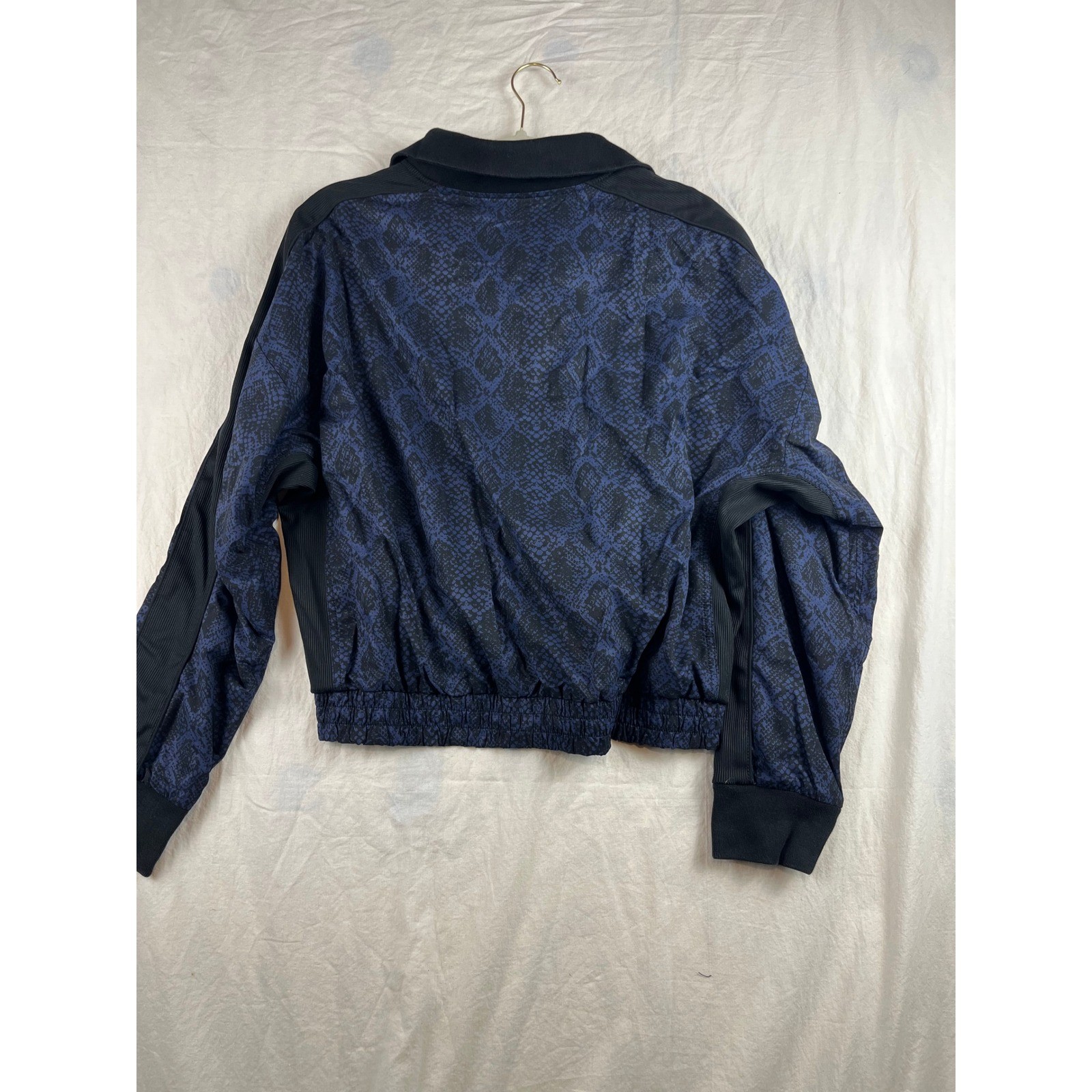 Athleta Brooklyn Snake Python Bomber Jacket Navy … - image 8