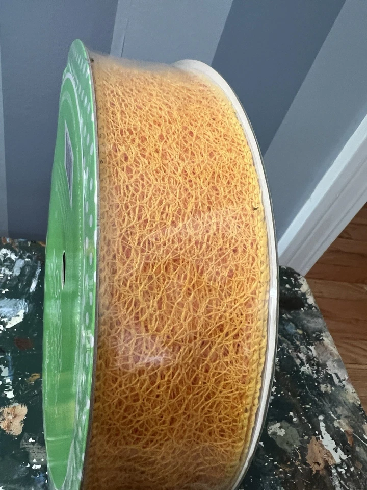 Berwick offray 36 Yards,wire Edge Ribbon, Yellow/orange decretive 2”wide Floral - Image 3 of 3