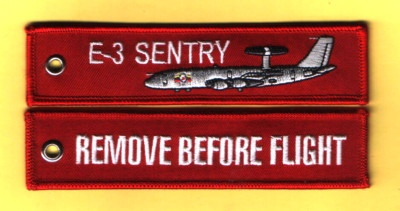 E-3 Sentry RBF bestickter Anhänger/Etikett - Neu