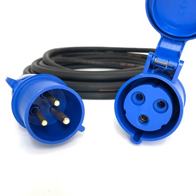 32Amp 240V IP44 3-poliges Verlängerungskabel 6mm² Schwerlast Industrie Gummikabel HO7
