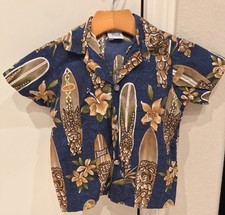 Hawaiian Original Short Sleeve Button Shirt Made In Hawaii Youth Size 4