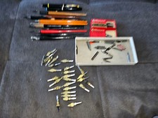 ESTERBROOK FOUNTAIN PEN LOT. CAPS, NEW NIBS DIFERENT SIZE, E FABER, MARS + OTHER